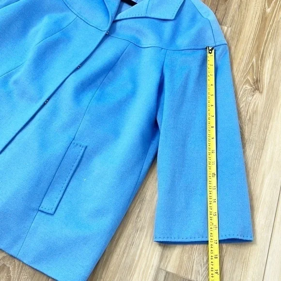 Lafayette 148 New York Woman WOOL Open Front Jacket ITALY Size 16 - Picture 13 of 14